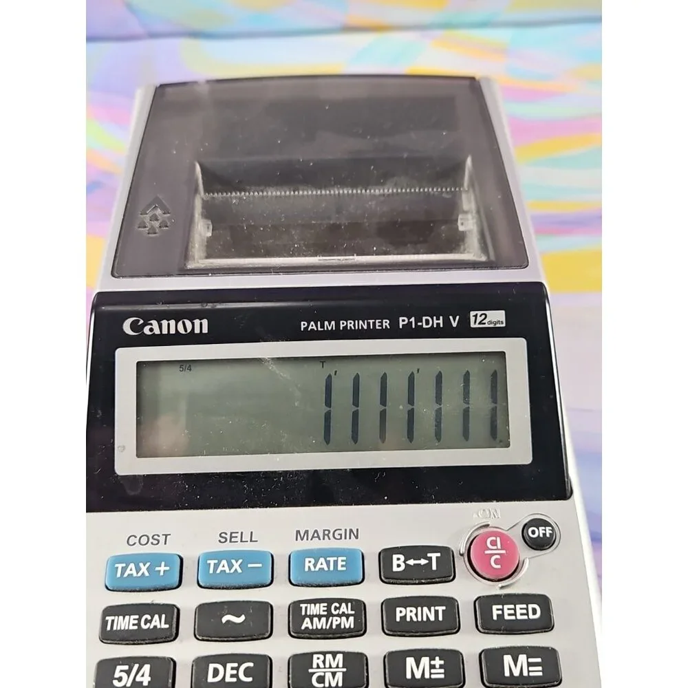 Canon Palm Printer P1-DH V 12 Digit Calculator Read